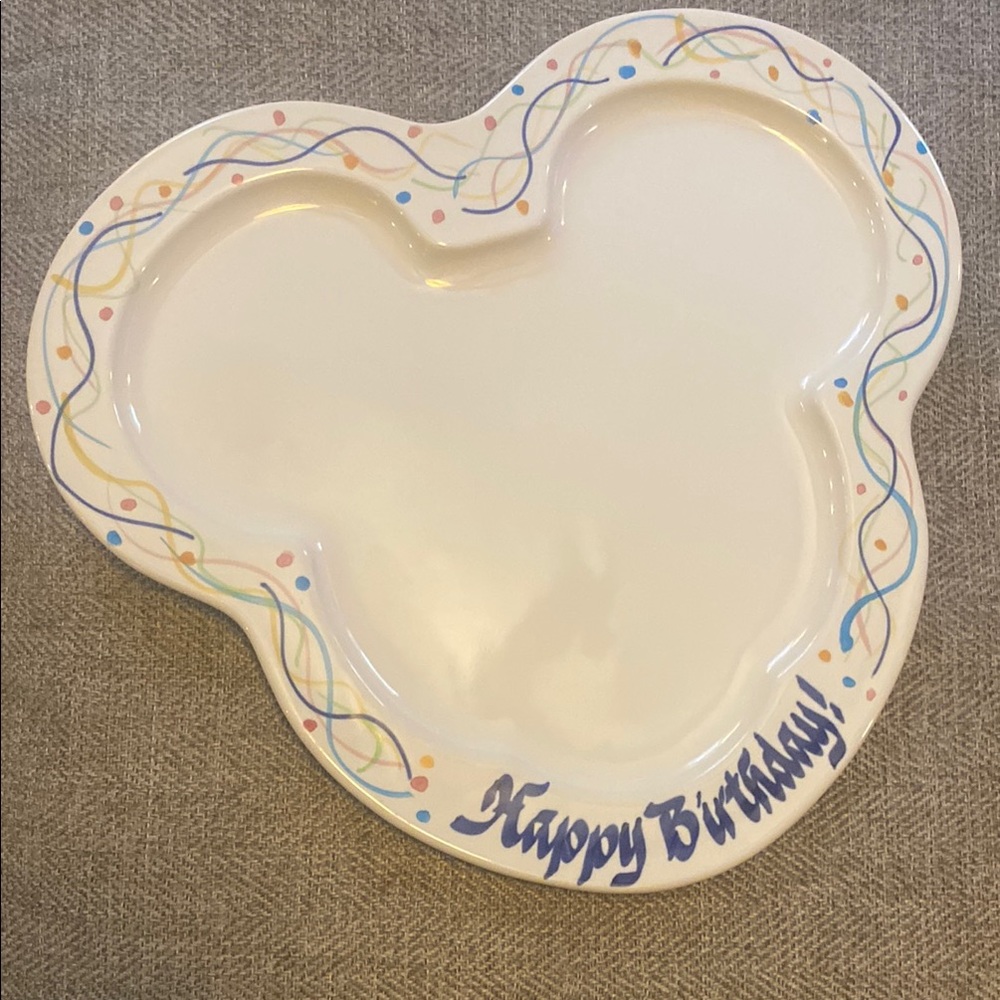 Mickey Mouse Birthday Plate